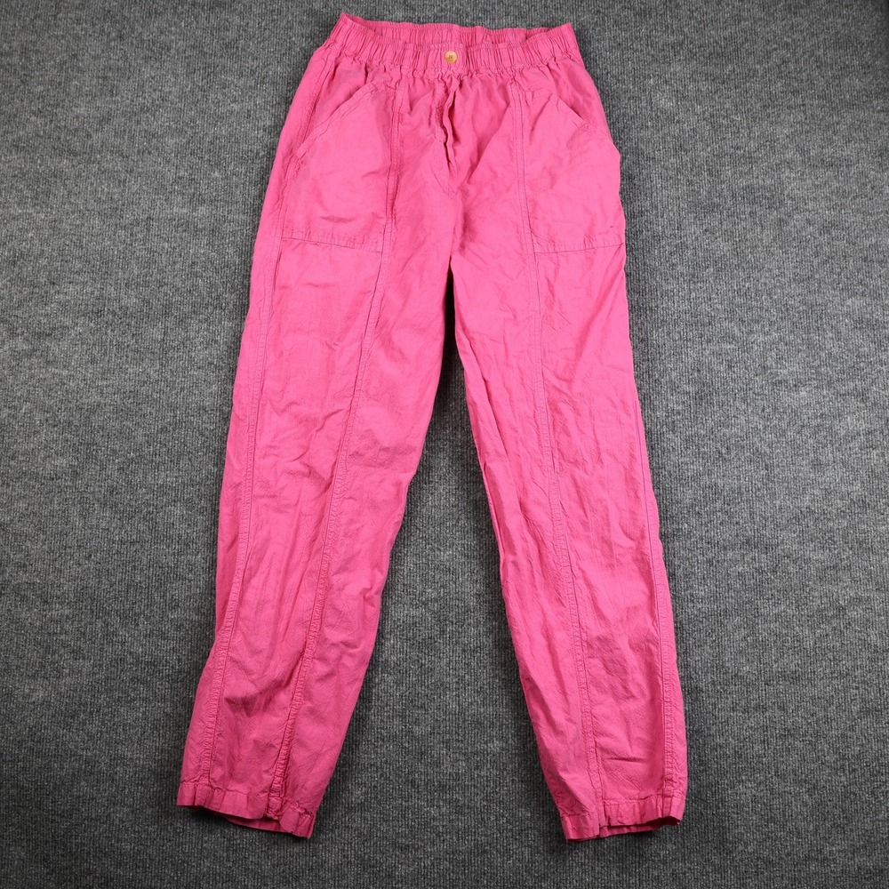 Cabin Creek Pants Womens Medium Pink Elastic Waist 100%‎ Cotton Pull On Jogger